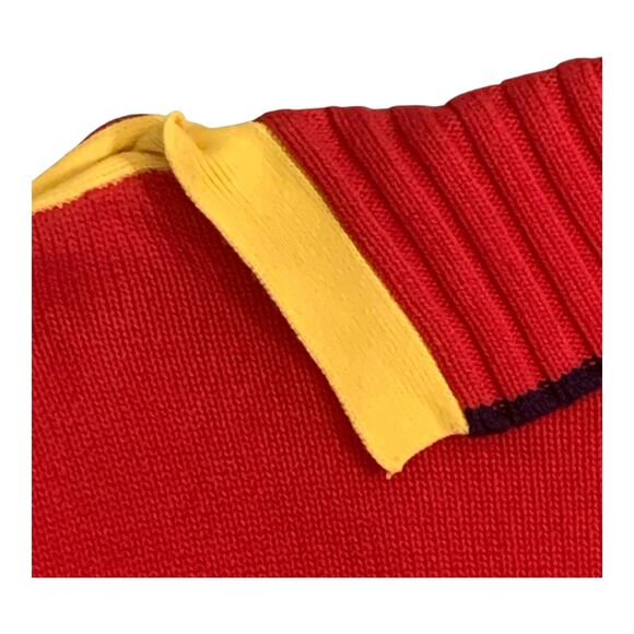 Norton MCnaughton Sweater Size MED Red 100% Cotton Knit Preppy Coastal Patriotic - Picture 12 of 16